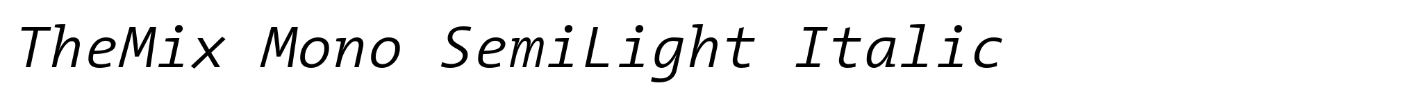 TheMix Mono SemiLight Italic image